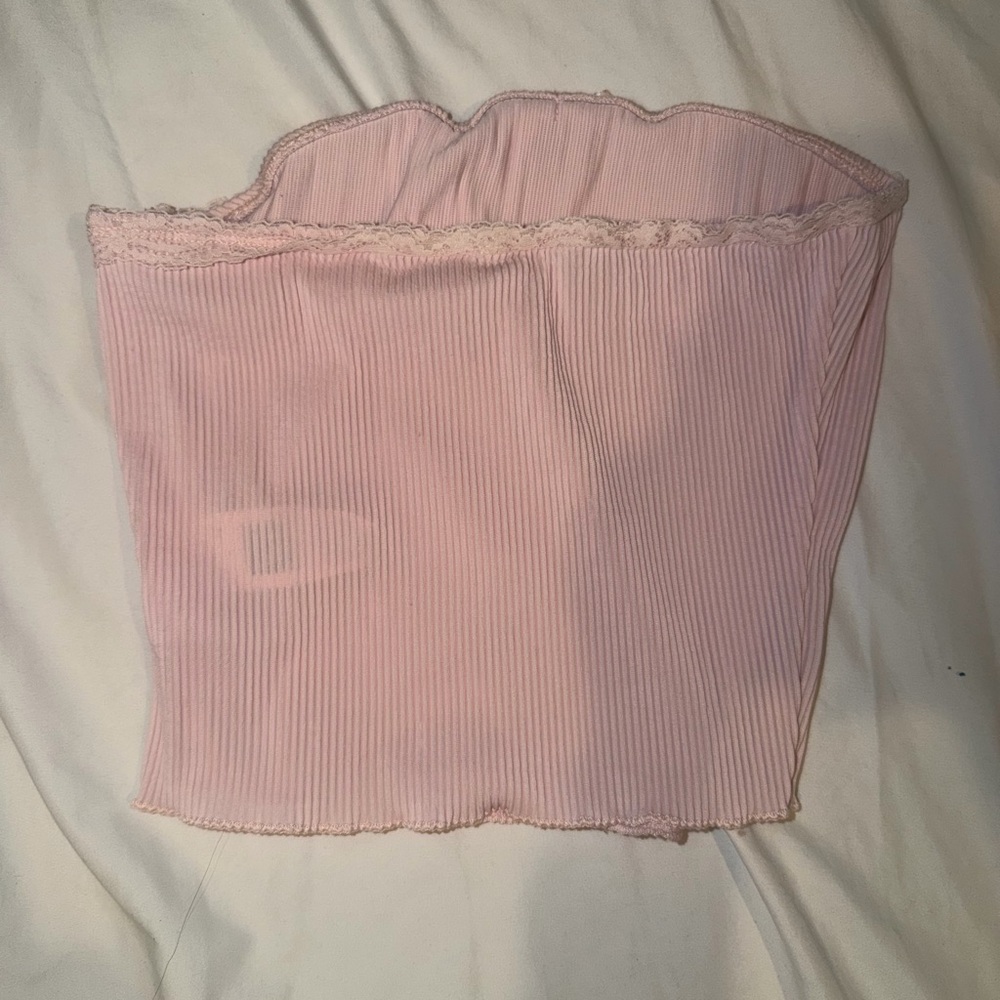 Pink Ribbed Tube Top - Picture 3 of 3